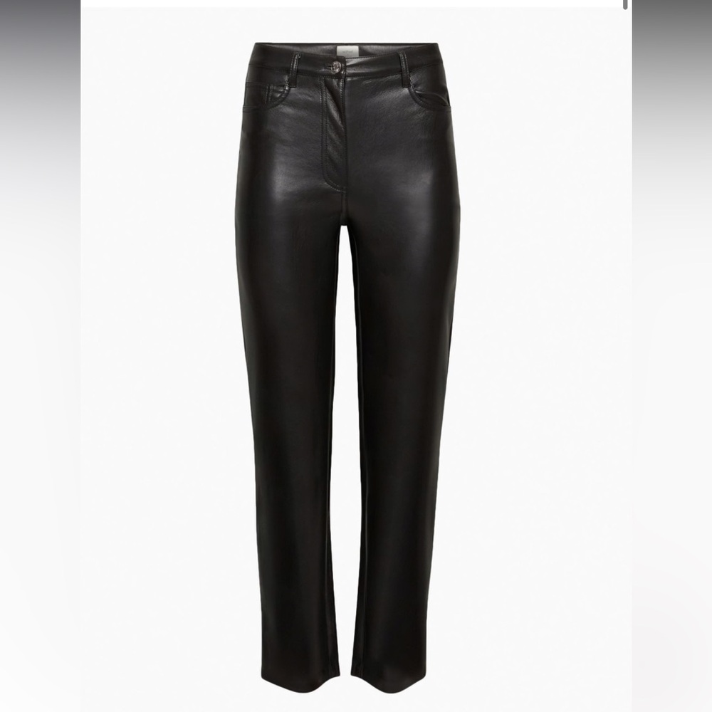 Aritzia Wilfred Vegan Leather High Waisted Melina Pant